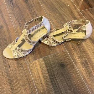 NWOB Laura Ashley Tan Heels Sz6.5